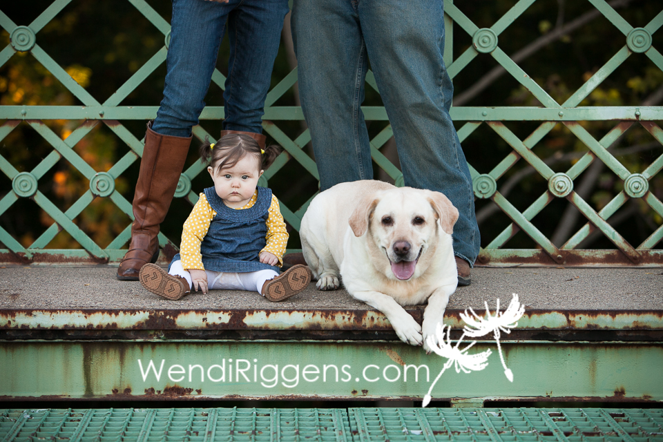 Baby & Her Dog In the Fall