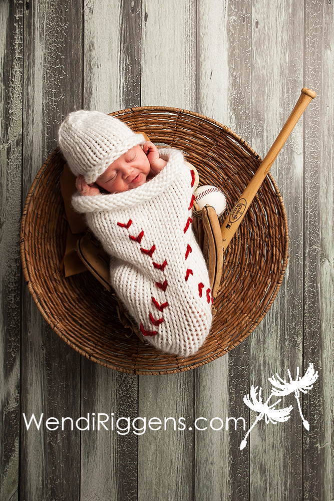 Baby Baseball Newborn Session