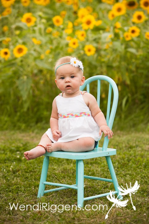 Sunflower Baby by Wendi Riggens Photography